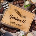 Personalized Bamboo Cutting Board Custom Charcuterie Board Kitchen Decor Baseball Team Player Name Engraved MVP Award Sports Trophy Gift