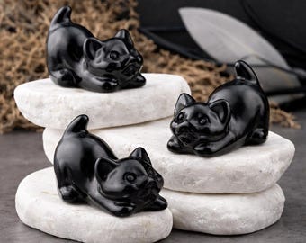 Adorable Vintage Miniature Steiff Burri Black Halloween Cat Made
