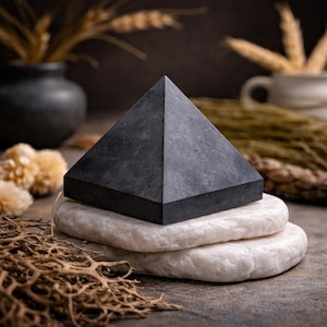 Natürliche Schungit Pyramide Schwarz Kristall Heilung Spirituelle Reinigung Negative Energie Reiniger Emf Schutzstein Wohnkultur Büro Geschenk