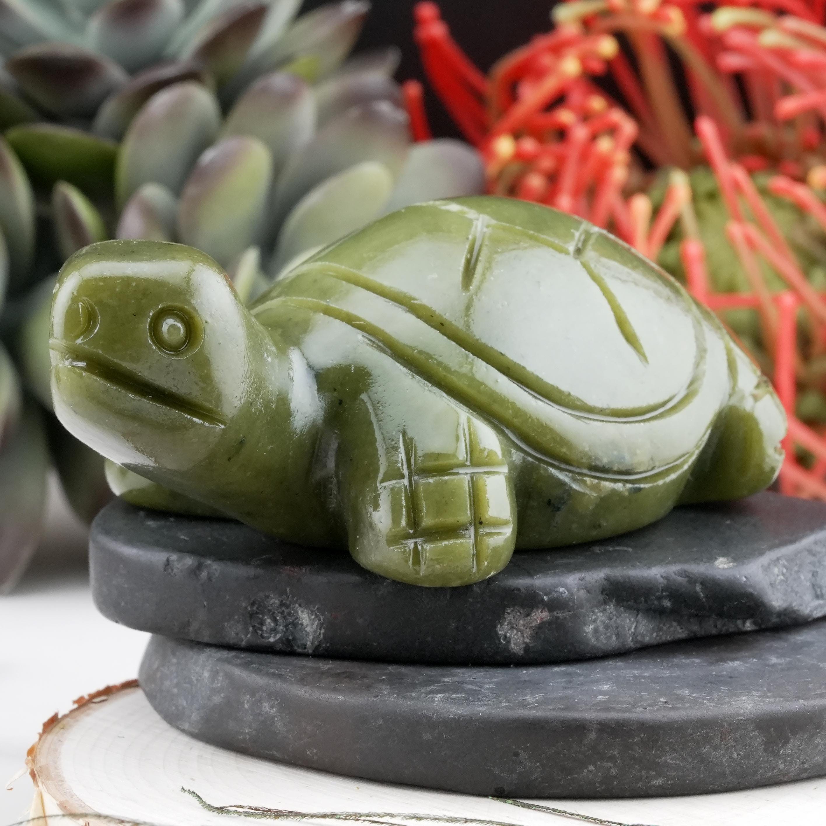 翡翠彫刻のカメ - Etsy 日本