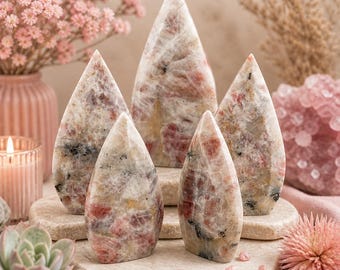 Pedra do Sol em formato livre, Cristal de Chama, Pedra de Proteção Energética, Decoração de Altar de Meditação, Cura Espiritual, Signo de Leão, Presente de Aniversário, Mesa de Escritório/Casa