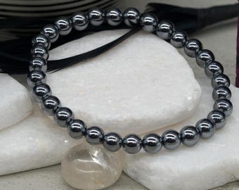 Lichtgewicht terahertz kristallen armband energie balanceren bescherming steen stapelbaar zilver handgemaakte sieraden cadeau boho accessoire cadeau uniseks