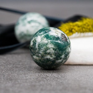 Moss agate sphere - Etsy 日本