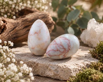 Huevo de jaspe rojo natural con forma de huevo, piedra para la palma de la mano, sanación espiritual, protección, meditación, decoración del hogar, regalo inspirado en la naturaleza para amantes de las aves.