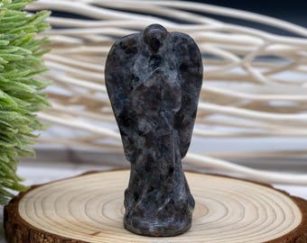 Yooperlite Blessing Angel Crystal Spiritual Gift Home Decor Protection Stone Meditation Altar Display Healing Energy Guardian Statue Sacred