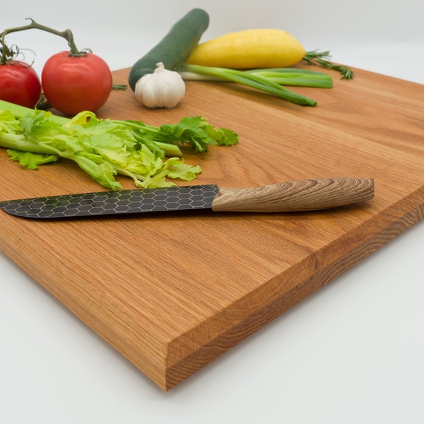 Extra Large (XL) 19 x 22 Solid Red Oak Butcher Block | Personalized Countertop Chopping & Serving Board | Jumbo BBQ Cutting Board Gift