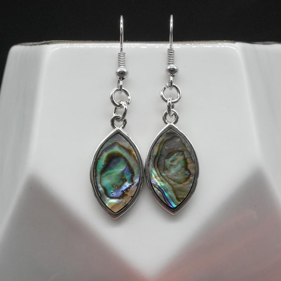 Orecchini Pendenti In Conchiglia Di Abalone Naturale – Moda Donna, Fatti A Mano, Stile Spiaggia - 6