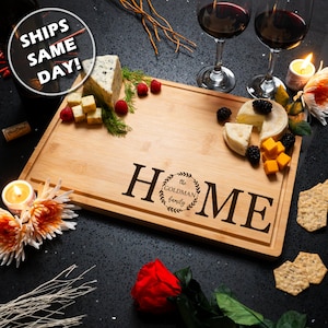 Personalized Cutting Board Gift Charcuterie Board Custom Housewarming Gift Engraved First Home Custom Wedding Engagement Gift Bridal Shower