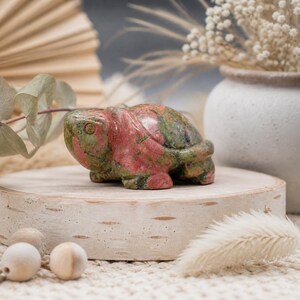 Unakite Crystal Turtle Figurine Gemstone Gift Tropical Boho Home Decor Animal Theme Room Office Desk Decor Gift Turtle Statue Spirit Animal