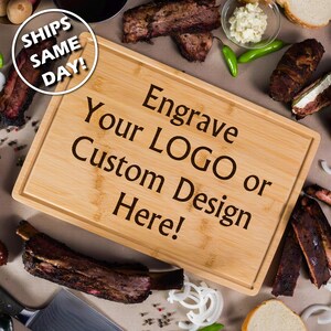 Custom Logo Cutting Board Personalized Charcuterie Gift Realtor Closing Present Business Branding Laser Engraved Wedding Anniversary Gift 18x12x1"