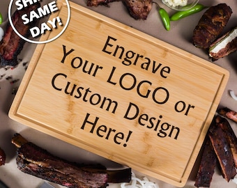 Custom Logo Cutting Board Personalized Charcuterie Gift Realtor Closing Present Business Branding Laser Engraved Wedding Anniversary Gift