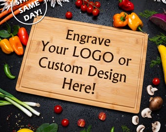 Custom Logo Cutting Board Personalized Charcuterie Gift Realtor Closing Present Business Branding Laser Engraved Wedding Anniversary Gift