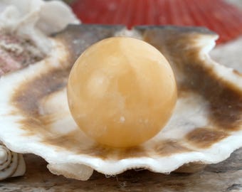 Natural Yellow Calcite Mini Sphere Crystal Decor Gift Spiritual Meditation Energy Balance Altar Stone Ball Protection Charm Pocket Stone
