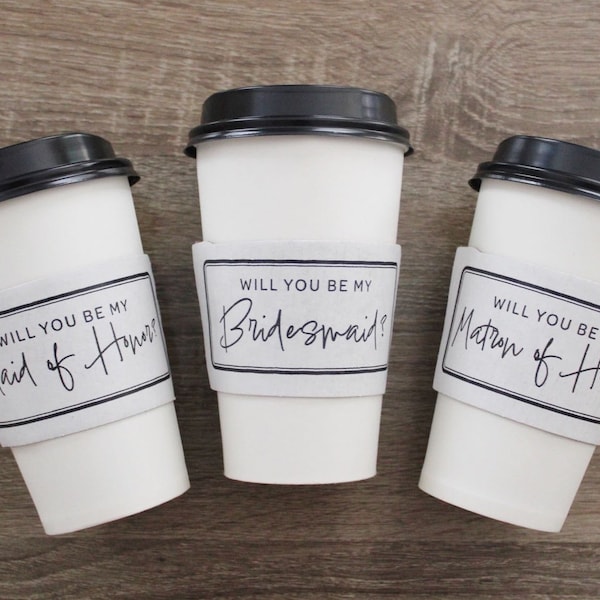 Cute Maid of Honor Proposal, Unique Bridesmaid Proposal, Bridesmaid Proposal Coffee, Will You Be My Bridesmaid Cup, Wedding Coffee Cup