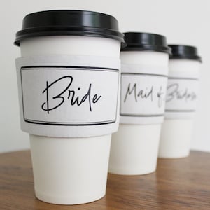 Bridal Shower Coffee Decor, Bridal Brunch Decor, Fall Bridal Shower Accessory, Winter Wedding Shower, Bridal Luncheon, Bridal Party Titles