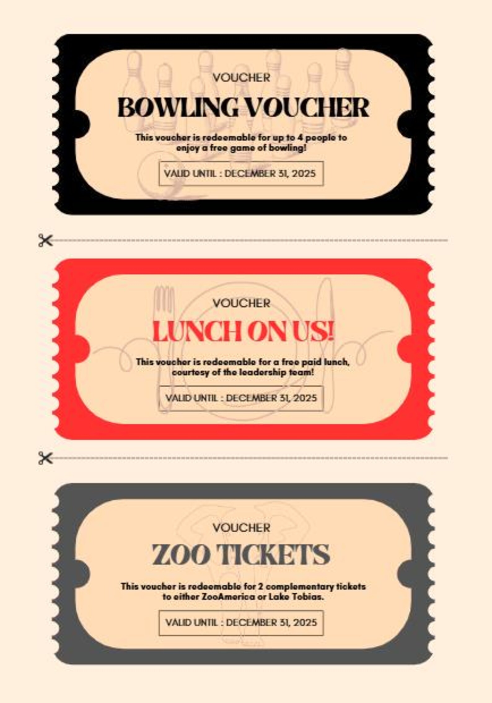 Employee Reward Voucher Template Set – Editable in Canva | Printable ...