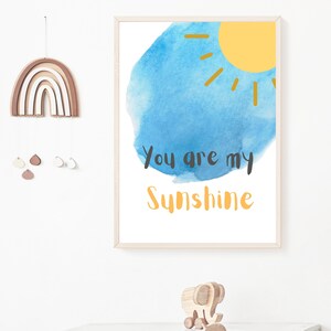 You Are My Sunshine | Digital Print | Nursery Wall Decor | Children | Baby Gift