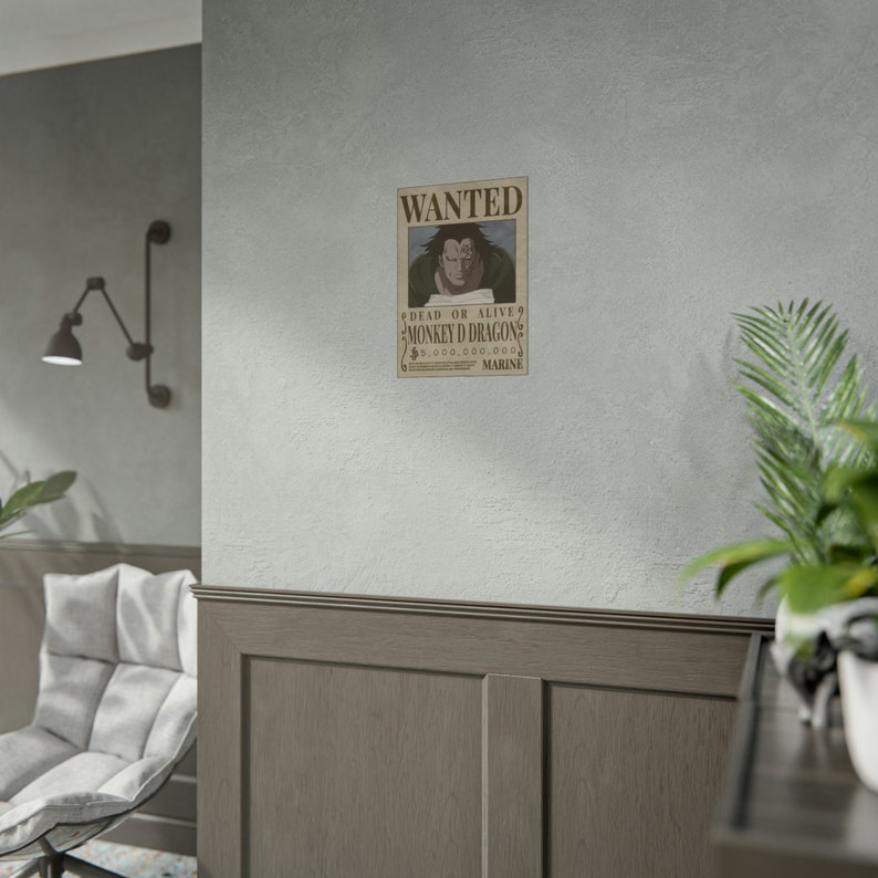 One Piece Monkey D Dragon Wanted Poster Etsy Canada