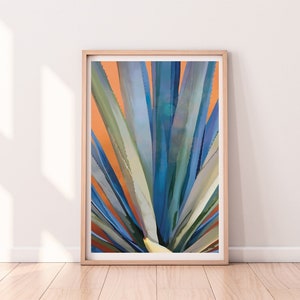 Signed Agave Limited Edition Print: Colorful Desert Painting