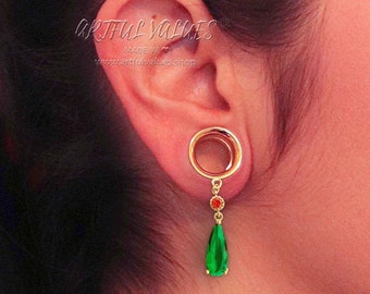 Boucles d'oreilles calibre Howl's Castle, tunnels de piercing, boucles d'oreilles de mariage, cadeau de Noël pour petit ami, cadeau d'anniversaire, jolies boucles d'oreilles pour elle