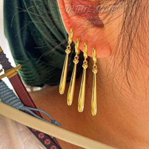 Pendientes de espadachín, joyas de anime, juego de 4 piezas, pendientes de aro hipoalergénicos de plata maciza chapados en oro, joyería de boda para cumpleaños para novio