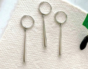 Silver Swordsman Anime Dangle Earrings Waterproof Anti-tarnished Solid Silver, Hoop Earrings Wedding Earrings, Birthday Gift For Boyfriend