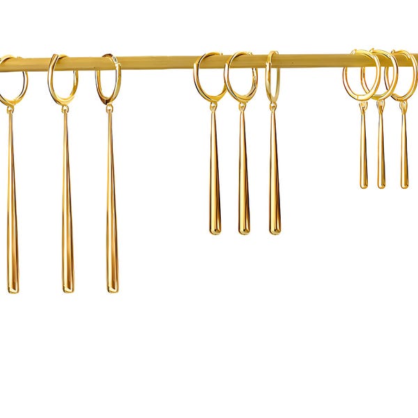 Anime Inspired Gold Dangle Earrings Swordsman Cosplay Jewelry, Birthday Gift, Fashion Accessories, Wedding Earrings