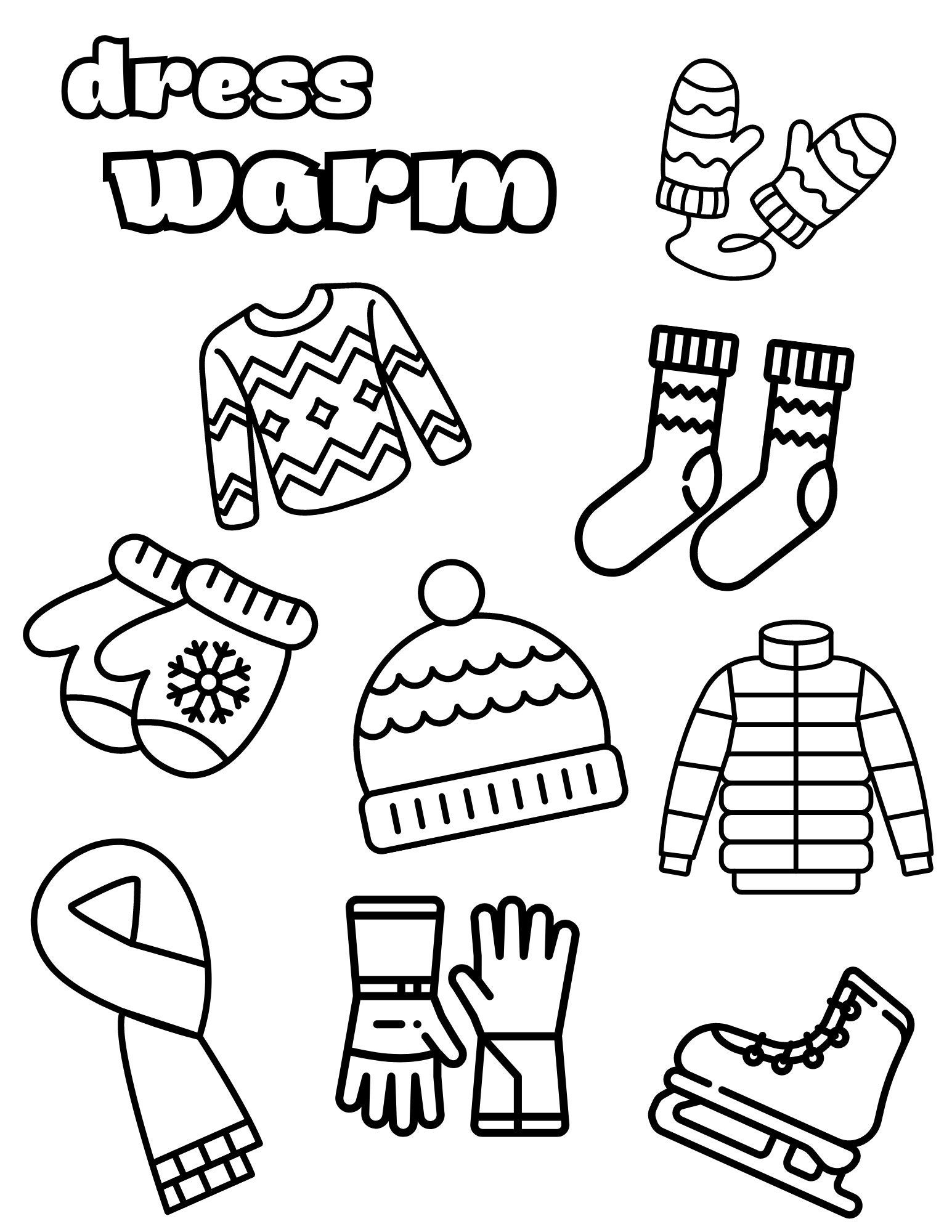 Winter Coloring Pages (Download Now) - Etsy