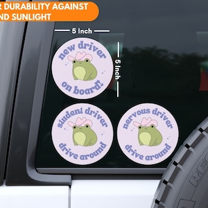 Anxious driver magnet, cute car magnet, funny car magnet,cute car decor,new driver gift,student driver sticker,anxiety bumper,driver anxiety