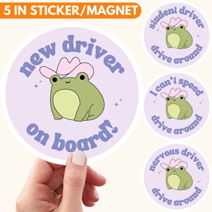 Anxious driver magnet, cute car magnet, funny car magnet,cute car decor,new driver gift,student driver sticker,anxiety bumper,driver anxiety