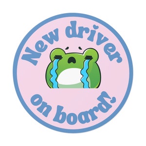 Student driver sticker, New driver bumper sticker, Anxiety bumper sticker, Cute bumper sticker, Funny bumper sticker, Gen z bumper sticker