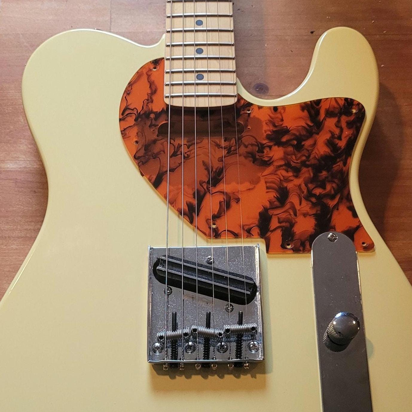 Tele Pickguard Amber Tortoiseshell - Custom Tele Pickguard - Etsy