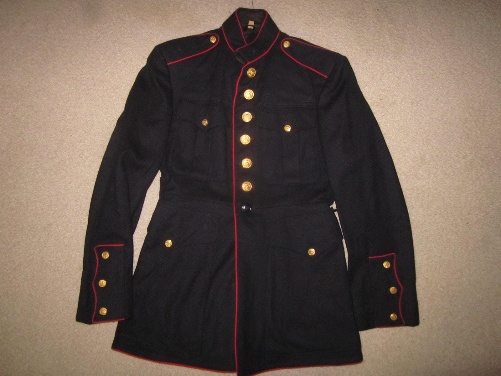 Marines Dress Blues Jacket 44 - Etsy Marines Dress Blues Jacket 44 - Etsy