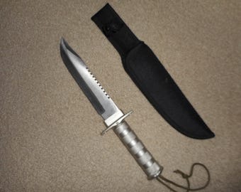 Survival camping knife with sheath and compass !!!