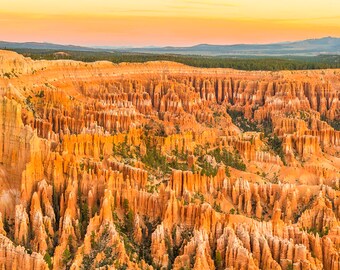 Bryce Point Sunrise, Bryce Canyon National Park, Utah, Panoramic, Landscape, Hoodoos, Canvas, Luster Print or Metal, Wall Art