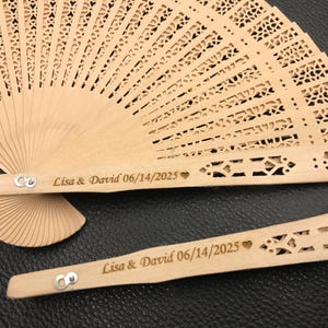 Bulk Wedding fans for Guests Personalized Bamboo Hand Fans Custom Engraved Fans Wedding Favors usa