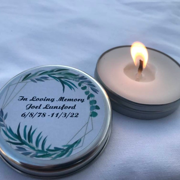 Bulk Personalized Memorial Candle Etsy