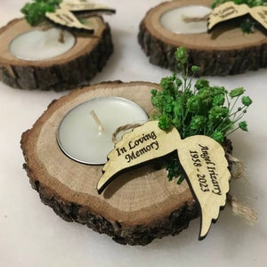 Memories funeral favors memorial service favor guest,50 pcs RIP personalized candle bulk,In loving memory of candles,Forever in our