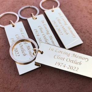 Bulk funeral favors custom personalized bullion keychain celebration of life memorial favors service for guest,sympathy gifts favor