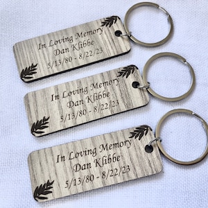 Bulk custom funeral favors,memorial service favor for guest forever in our hearts,personalized keychain celebration of life,in loving memory