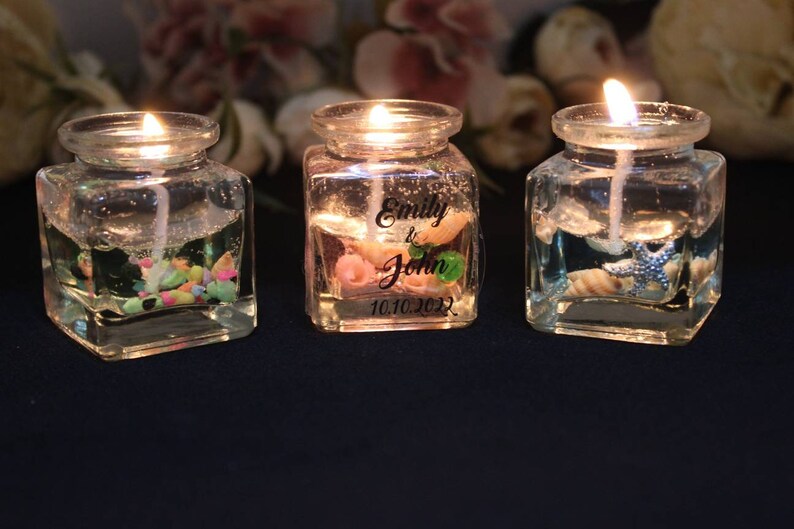 Unique Favors ,50 PCS Glass Jar candles,handmade Gel Candle Favor, Wedding Favorurs for Guest,Baby Shower Favors,Party Favors,Bridal Favors,