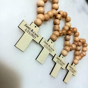 20 PCS First Holy Communion favors baptism rosary cross favors for guests first communion favors personalized baptism cross favors