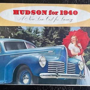 Original Vintage 1940 Hudson Sales Brochure in Excellent Condition