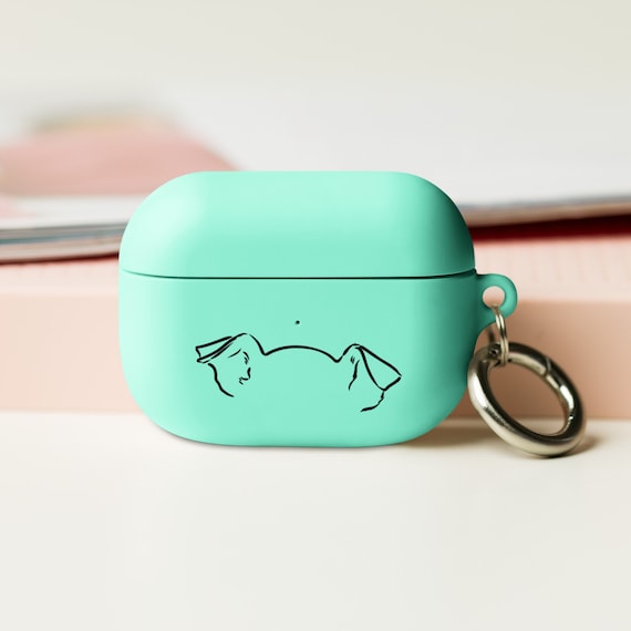 Personalized Name Dog Ear AirPod Case for Original & Pro. Pick your breed ears to customize