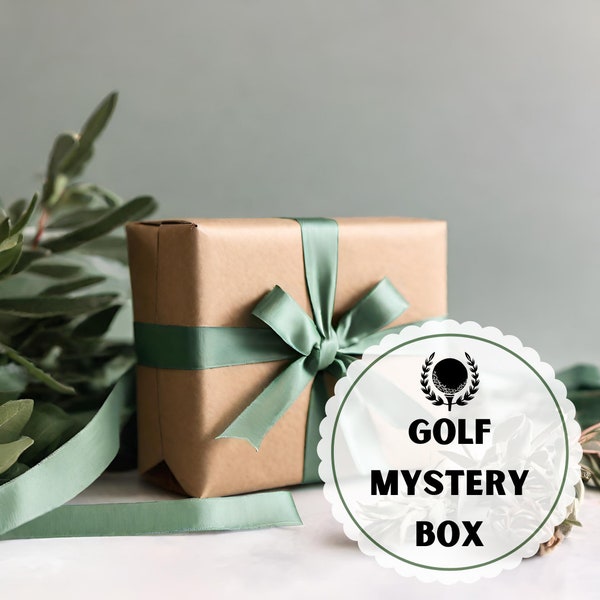 Golf Mystery Box - Sports Gift Set Personalised Kids Lucky Dip Dad Bundle Husband Secret Surprise Mens Present Grandad Birthday Golfing Gift