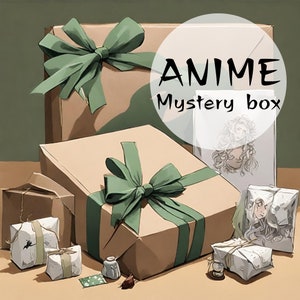 Anime Mystery Box - Manga Gift Set - Personalised Anime Box Japanese Lucky Dip Bundle Teen Secret Surprise Gift Box Present Themed Birthday