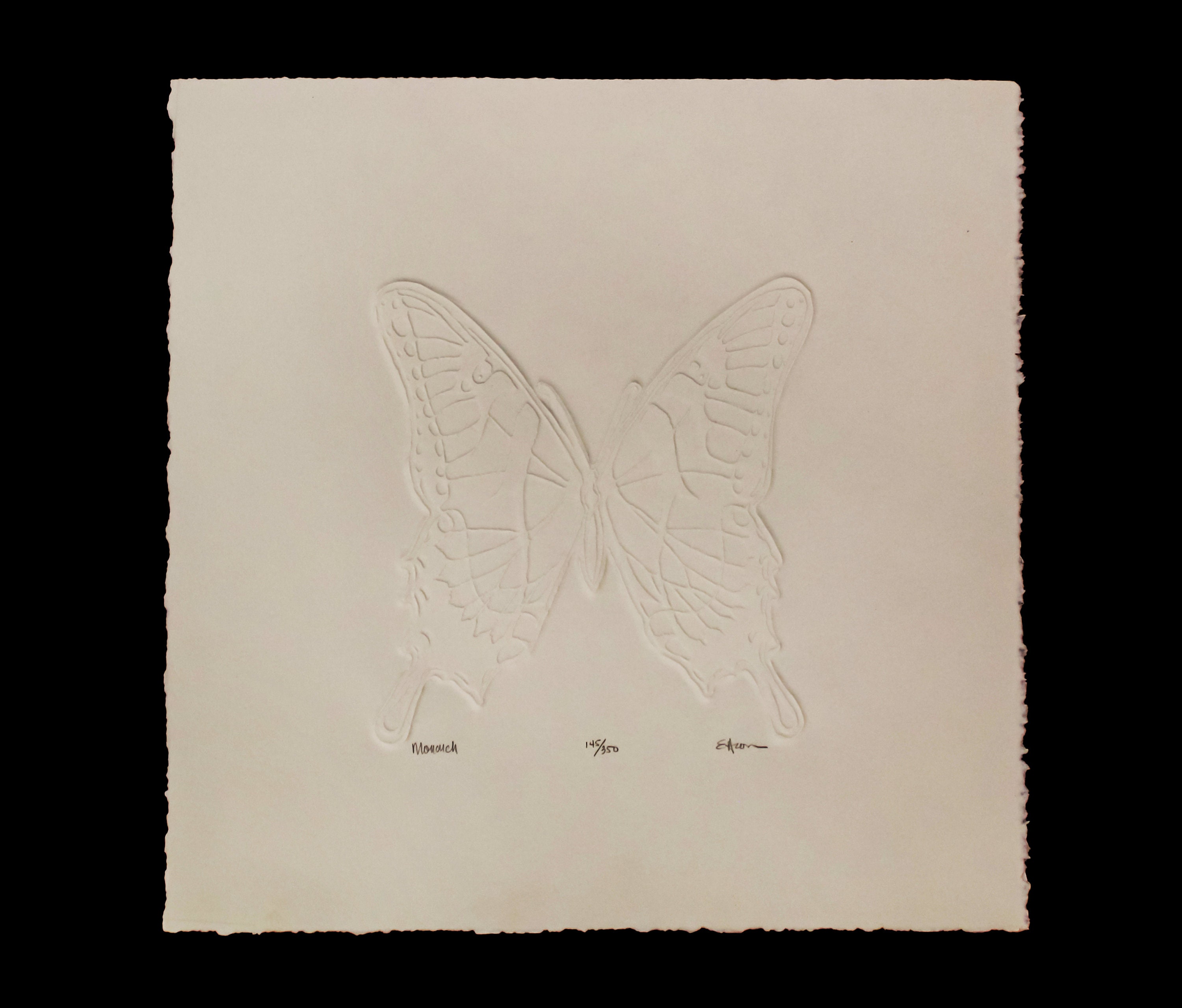 Intaglio Monarch Butterfly Print - Etsy