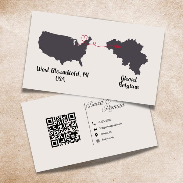 Personalized  International Convention 2026C ontact Cards: Custom QR Code/Picture and map location.