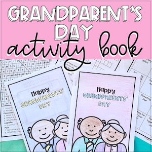 Grandparent&#39;s Day Activity Book, Printable Booklet, Classroom, Family Activity