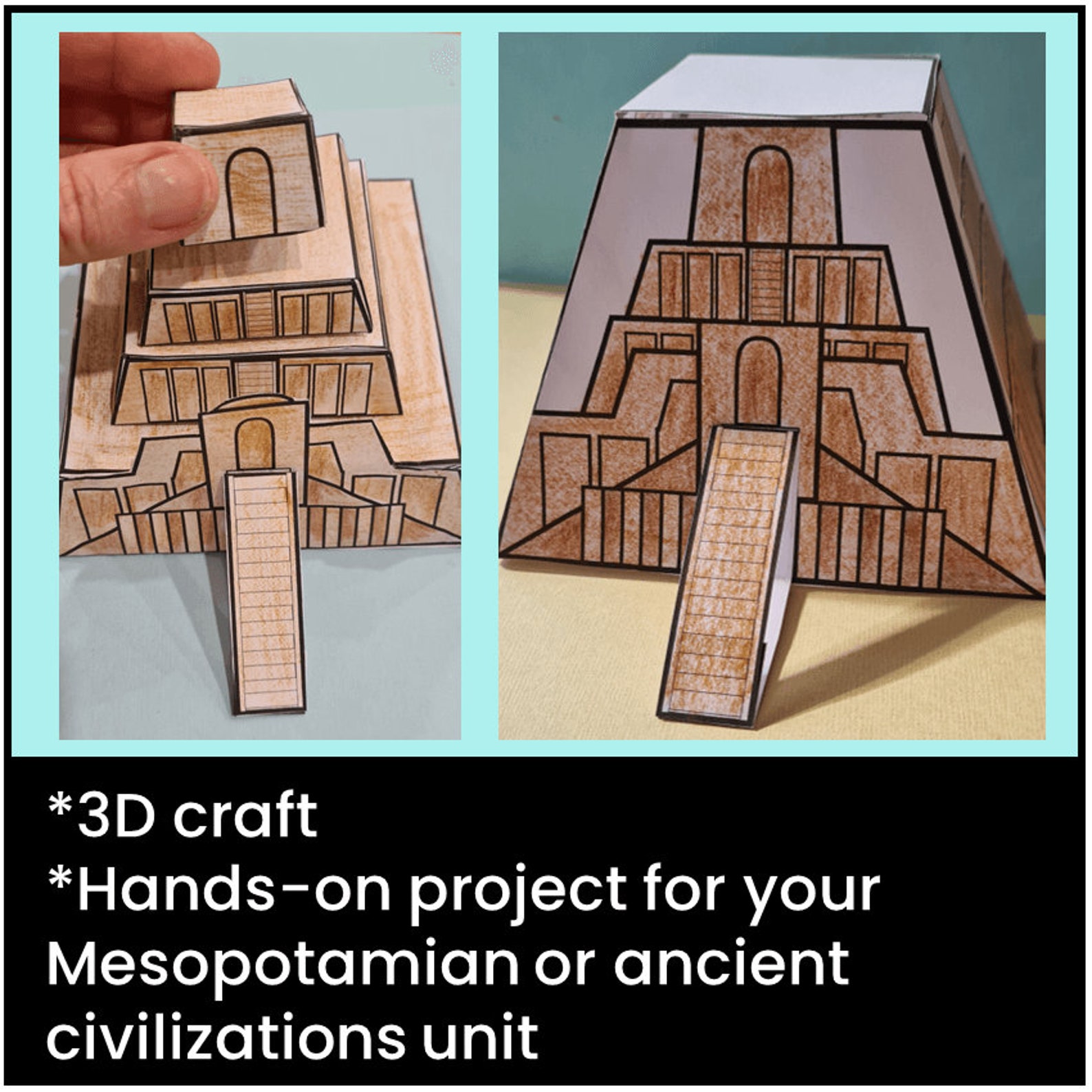 Ancient Mesopotamia, Ancient Sumer Ziggurat Craft 3D Model, Early ...